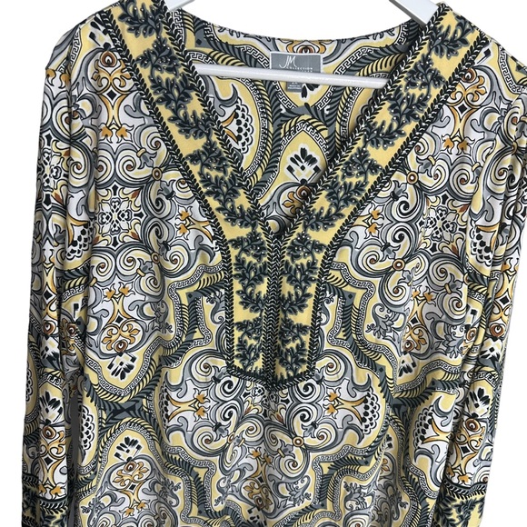 J M Collection Studded Blouse - Split Neck, Tunic Style 2X Plus size - Picture 2 of 7